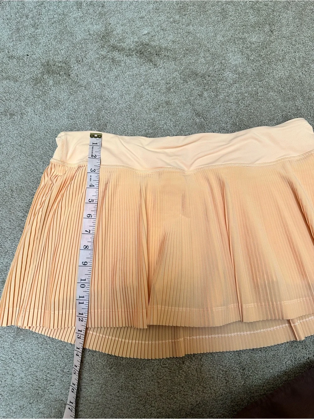 Lululemon Pleat To Street Skort Peach Orange Tennis Preppy Skirt Pickleball 12